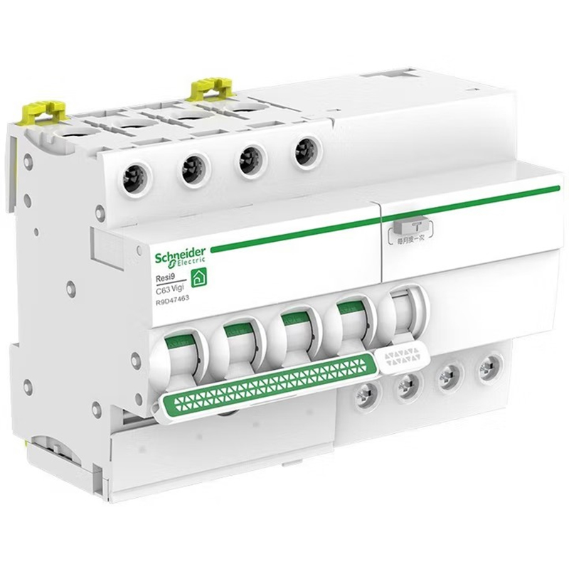 施耐德（schneider） R9D47463 低压断路器 415V 63A 32A 10kA 4 固定式 配电用 本体操作 基本型 （单位：只） EX9BN 4P C63+EX9LE 30mA 4P 32A