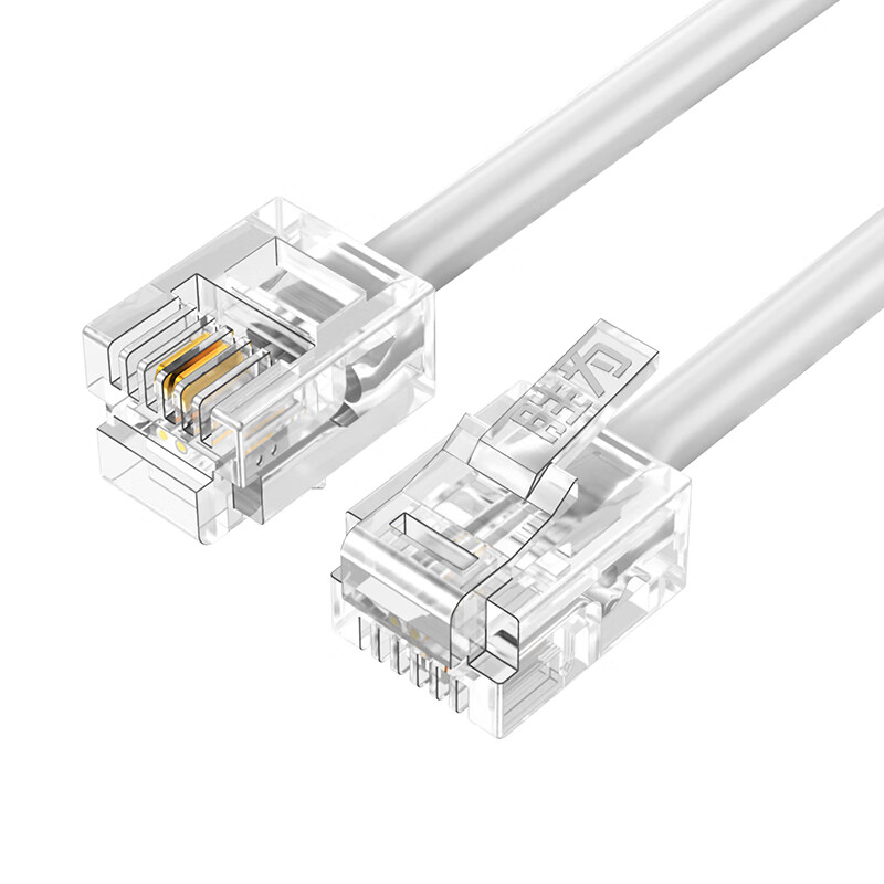胜为 ATC2030J 2芯单股纯铜线芯语音跳线 带水晶头 3米 （单位：根） 白色