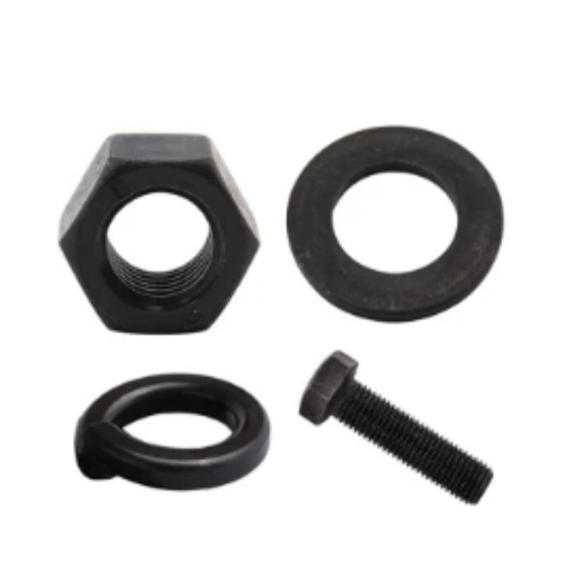 海斯迪克 M16*100mm 外六角螺栓套件 （单位：套） 碳钢 8.8级 发黑 全牙 配1螺母1平垫 GB5783