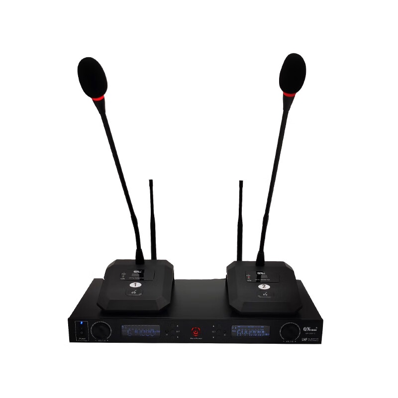 启诺（QN） QN-CG112 无线音像联动话筒 一拖二 （单位：套） 黑灰