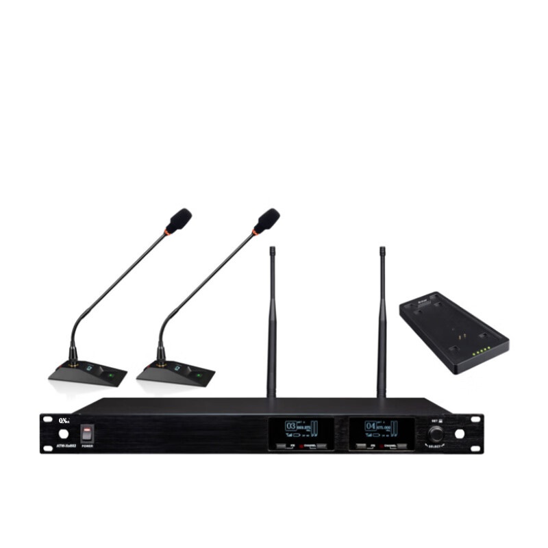 启诺（QN） QN-CG212 无线音像联动话筒 一拖二 （单位：套） 黑灰