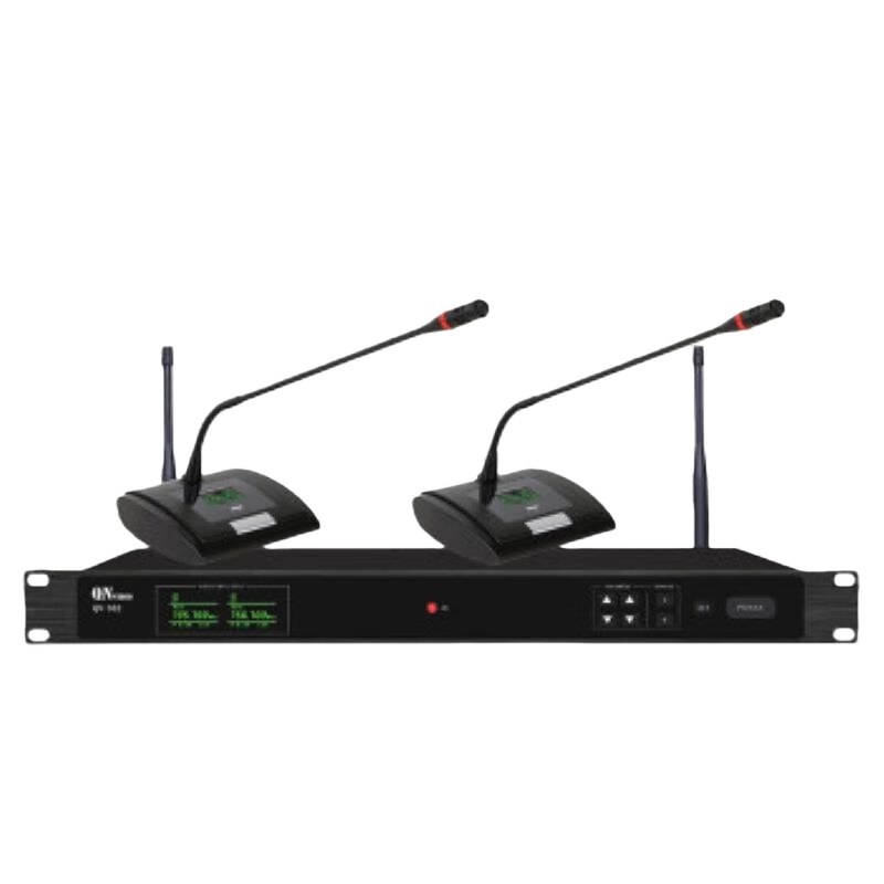 启诺（QN） QN-962 无线会议话筒 一拖二 （单位：套） 黑灰