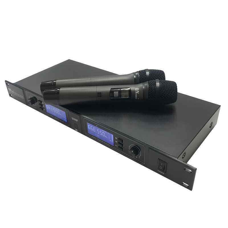 启诺（QN） QN-LA2200 无线手持麦克风 U段一拖二 （单位：个） 黑灰