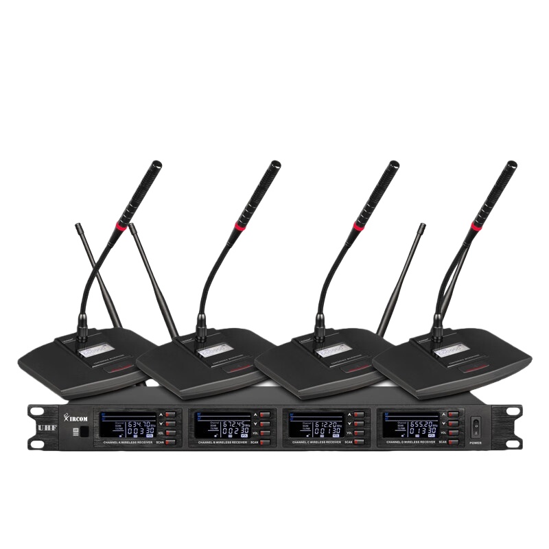 捷讯（XIRCOM） XC-640N 会议式话筒 U段无线一拖四 （单位：套） 黑色