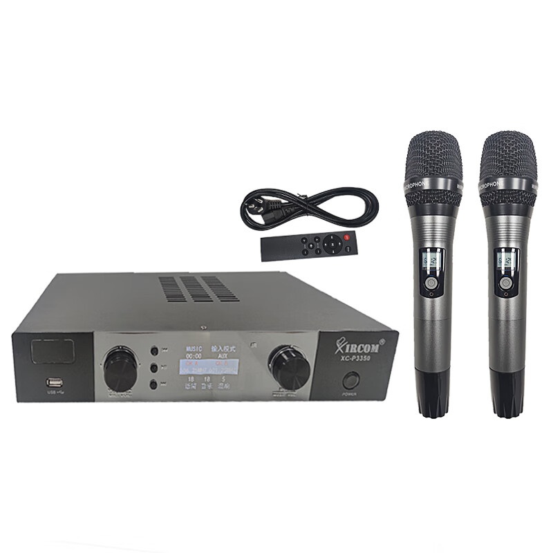 捷讯（XIRCOM） XC-P3350 多功能三合一前级功放带手持麦 经济型 （单位：套） 黑色