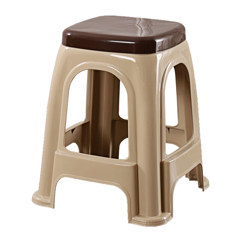 全位家 特厚款 塑料凳 高49cm （单位：张） 北欧卡其