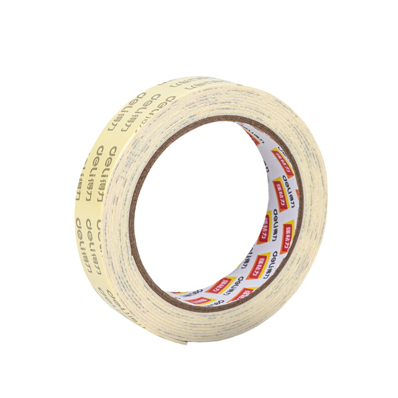 得力（deli） 30418 PE双面泡棉胶带 18mm*3m*1mm 4卷/组 （单位：组） 白色