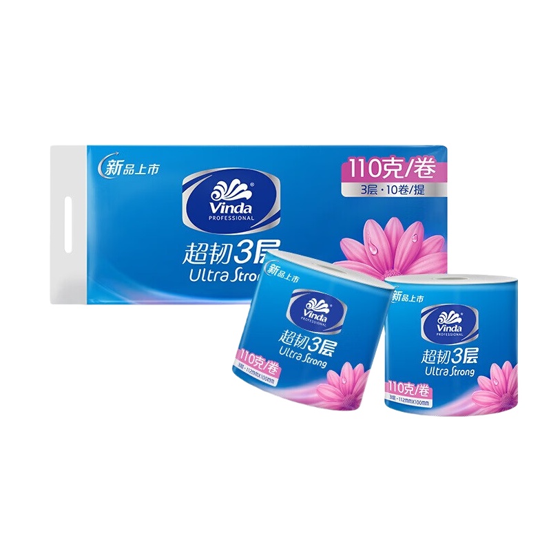 维达(Vinda) VS4210 超韧卷纸 110g/卷 10卷/提 （单位：提）