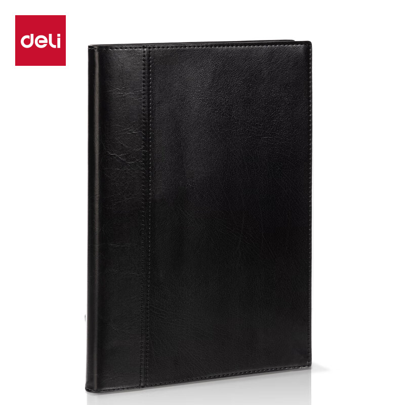 得力（deli） 7911 皮面笔记本 25K 120页 （单位：本） 黑色