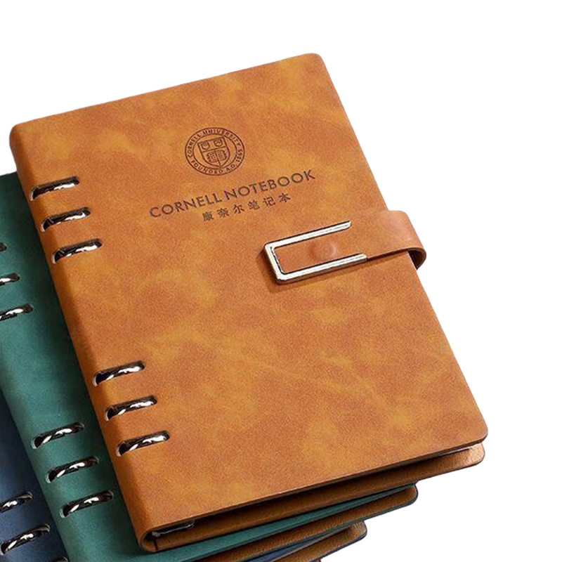 康奈尔 U型扣 B5活页皮面本 200页/本 （单位：本） 棕色