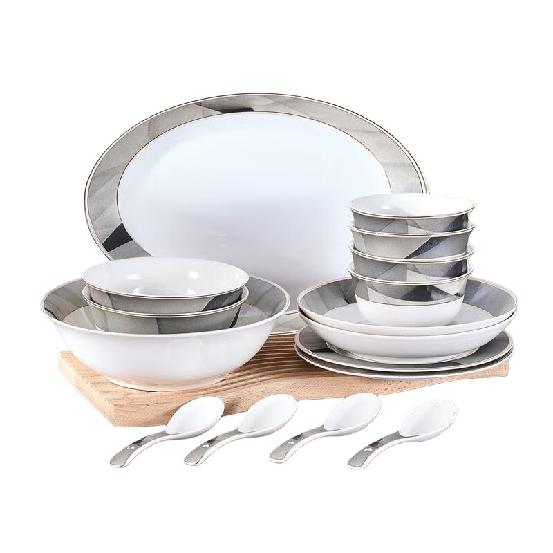 康宁餐具（Corelle Brands） CB-SYXL16-HP/KZ 素颜系列餐具套装 中式 （单位：套）