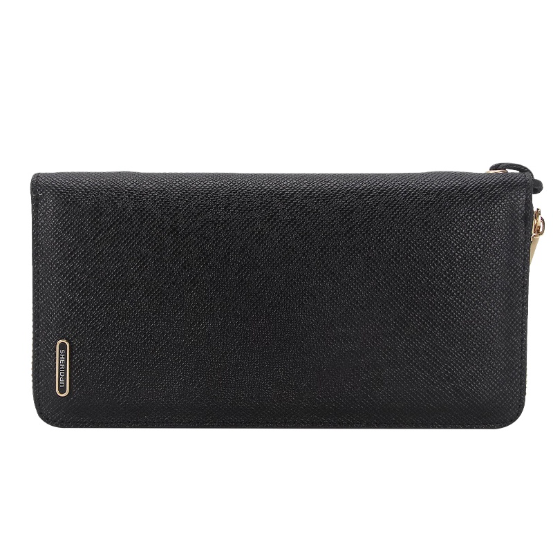 喜来登（SHERIDAN） NL160931S 男士十字纹牛皮手包 4英寸 （单位：个） 黑色