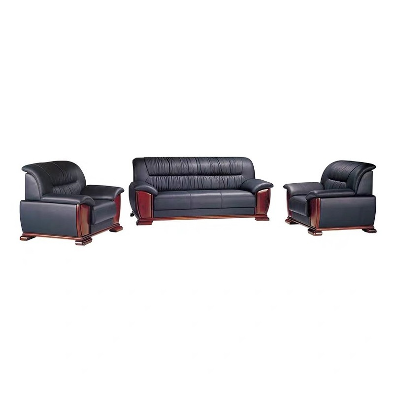 悦山（YUESHAN） YSOF1YP01ZP-113 办公沙发组合 真皮1+1+3 （单位：套） 黑色