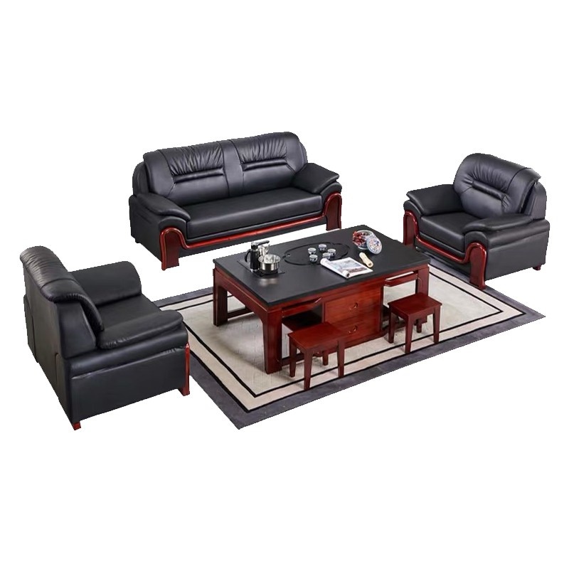 悦山（YUESHAN） YSOF1YP03XP-113 办公沙发组合 西皮1+1+3 （单位：套） 黑色