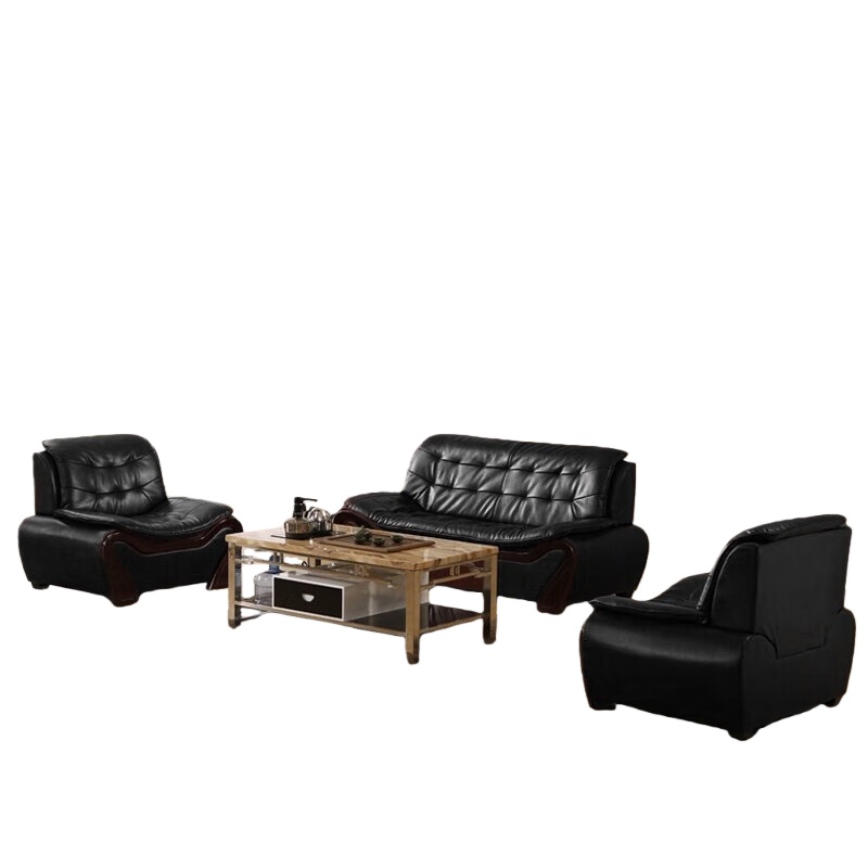 悦山（YUESHAN） YSOF1YP04XP-113 办公沙发组合 西皮1+1+3 （单位：套） 黑色