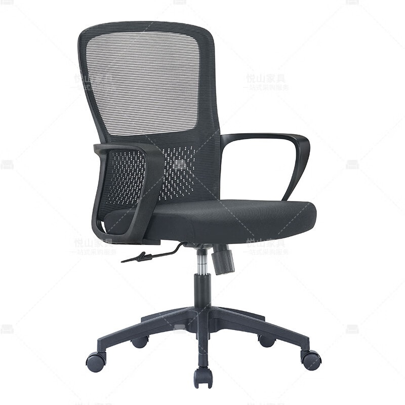 悦山（YUESHAN） YSOC1U-069BW 办公椅无头枕款 585*580*960-1060mm （单位：张） 黑色
