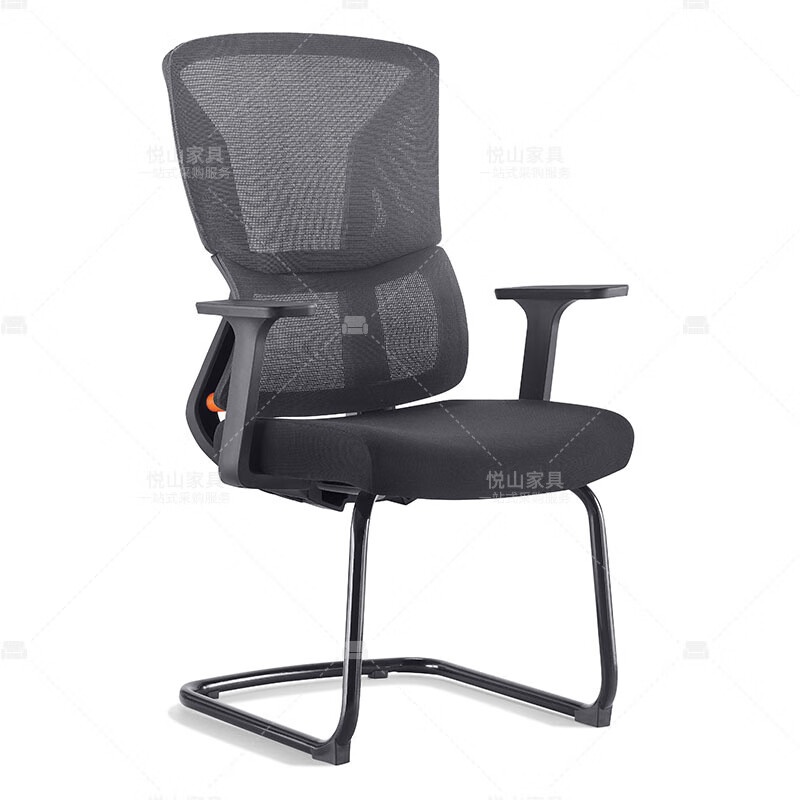 悦山（YUESHAN） YSOC2U-065CW 办公椅 弓形脚 660*630*1030mm （单位：张） 黑色