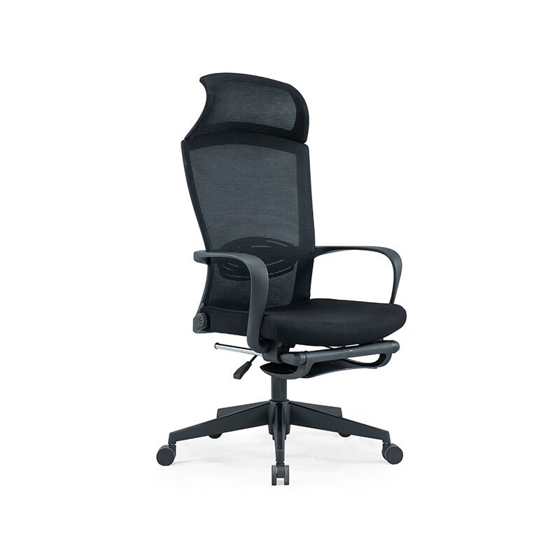 悦山（YUESHAN） YSOC1U-019KTW 办公椅带脚踏 620*580*1190-1310mm （单位：张） 黑色