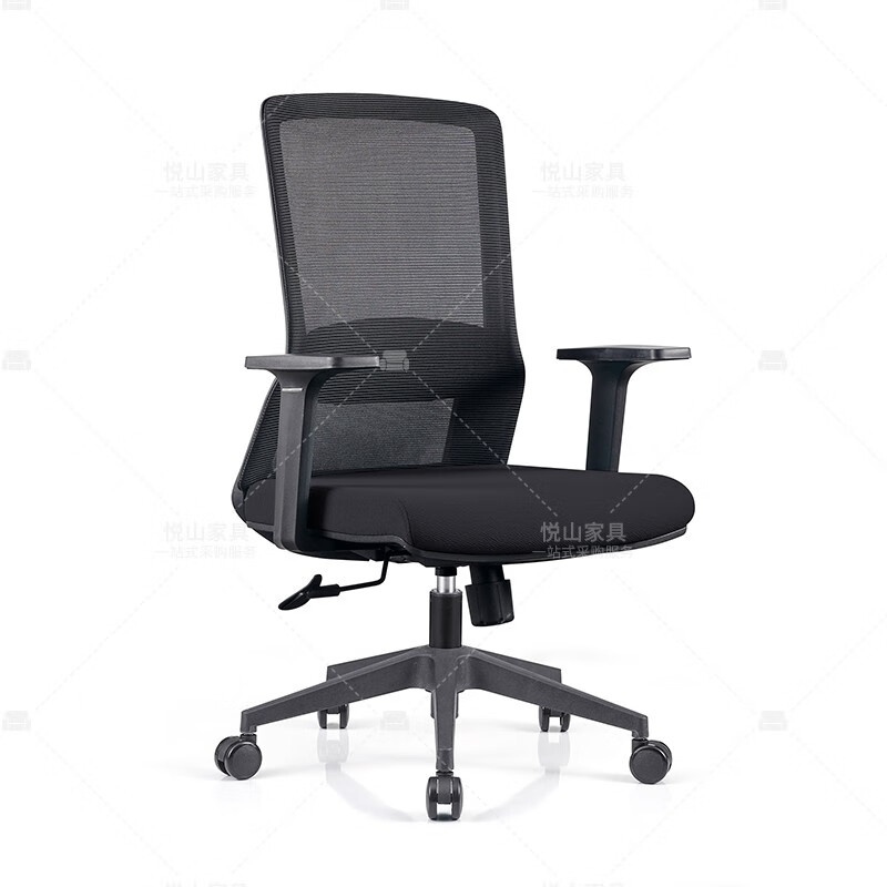 悦山（YUESHAN） YSOC1YXB768WH 办公椅 B款五星脚 625*640*960-1060mm （单位：张） 黑色