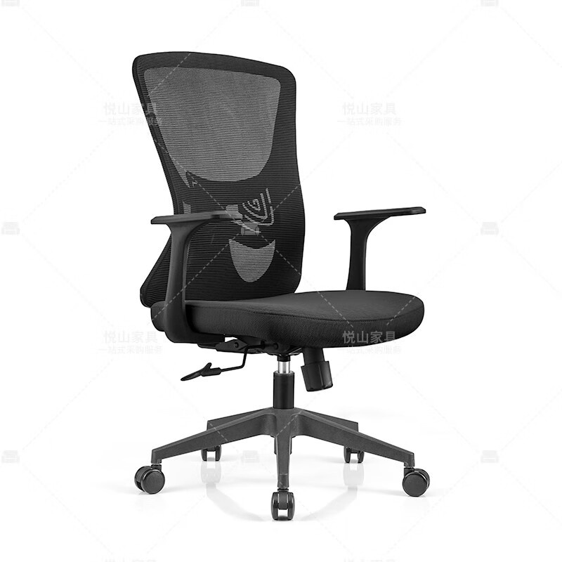 悦山（YUESHAN） YSOC1YXB859dWH 办公椅 B款五星脚 650*640*990-1090mm （单位：张） 黑色