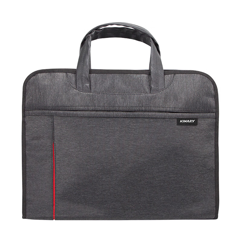 金得利 DC1912 高质感布纹手提公事包 380*290*60mm （单位：个） 黑灰色