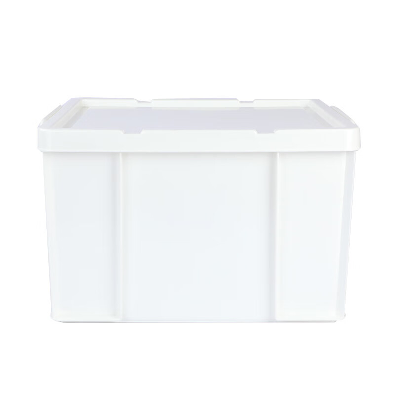 工吏 塑料 收纳箱 带轮 48*33.5*28.5 （单位：个） 纯白