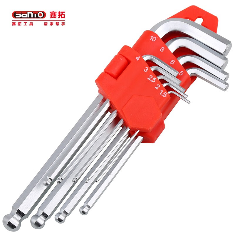 赛拓（SANTO） 1862 公制加长球头内六角扳手套装 9件套 （单位：套）