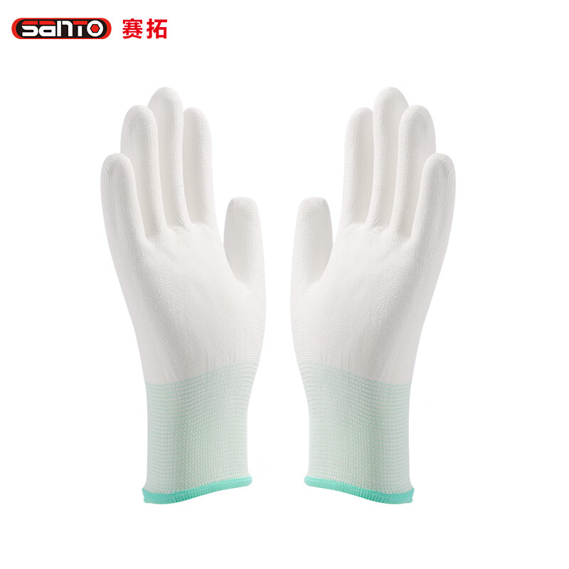 赛拓（SANTO） 2072 PU涂掌手套套装 M 10双/套 （单位：套） 绿色