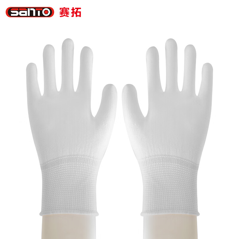 赛拓（SANTO） 2073 PU涂掌手套套装 L 10双/套 （单位：套） 灰色