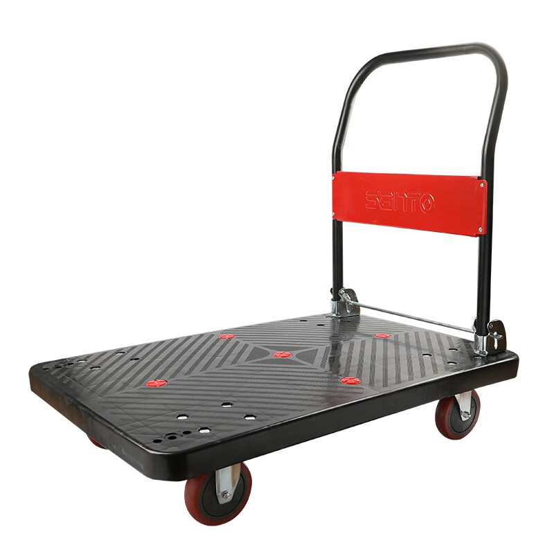 赛拓（SANTO） 2181 静音款手推车 承重300kg （单位：个） 黑红