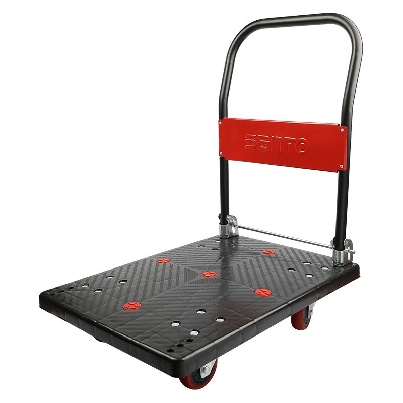 赛拓（SANTO） 2197 静音款手推车 承重150kg （单位：个） 黑红