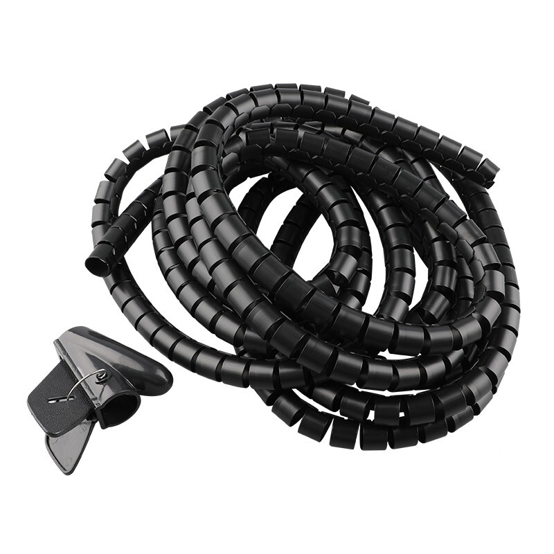 赛拓（SANTO） 7032 电线缠绕管 25mm*1.5m 含夹子 （单位：卷） 黑色