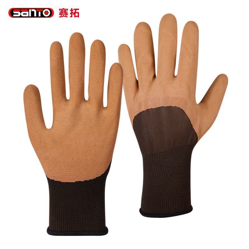 赛拓（SANTO） 2130-1 发泡手套 12副/包 （单位：包） 咖啡色
