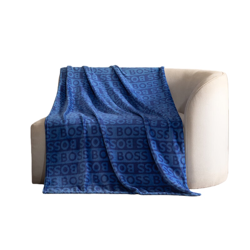 BOSS HBMT-037 简约logo毯 1200*1500mm （单位：条） 蓝色