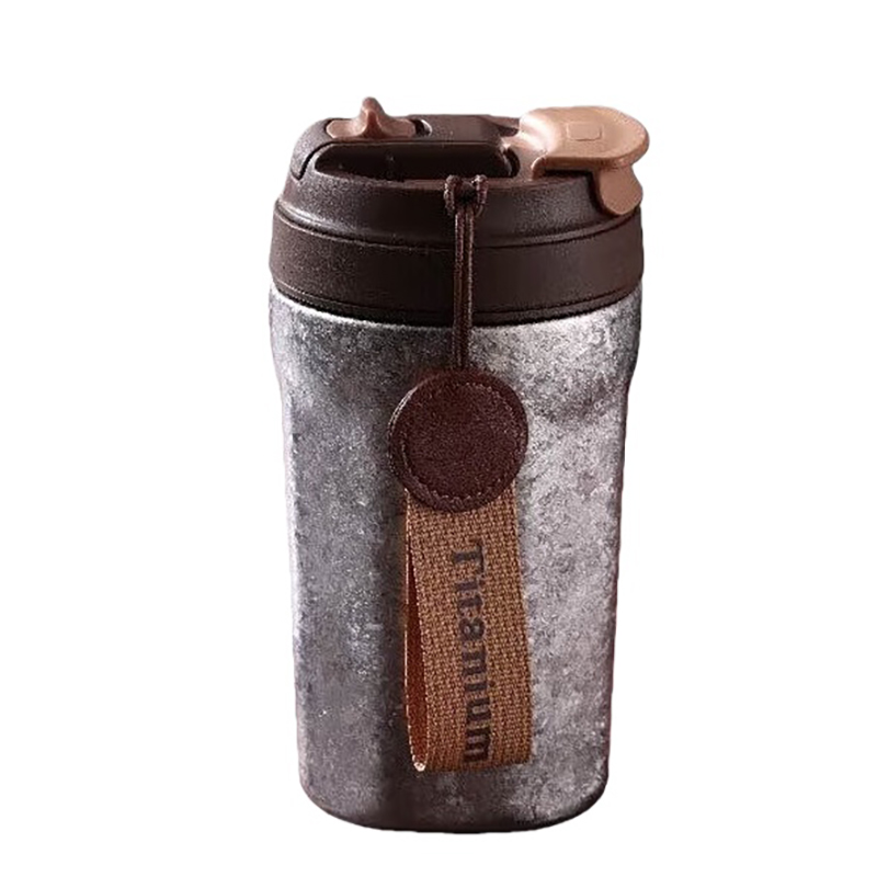 追璞 JP-T505 八角钛咖啡杯 420ml （单位：个） 皓月银