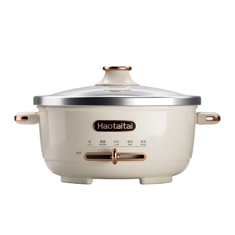 好太太 HTT-919 分体电火锅 4L （单位：台） 杏色