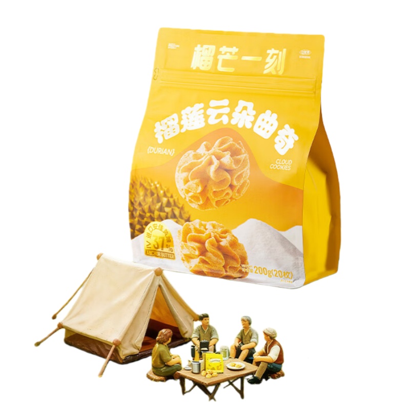 榴芒一刻 榴莲 云朵曲奇饼干 200g （单位：盒）