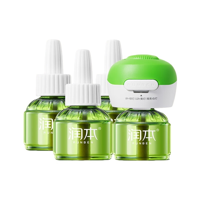 润本 定时 电蚊香液套装 无味4液+1器 （单位：套）